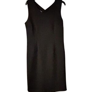 Tahari Black Cocktail Dress Criss Cross Strap Back Sz 14